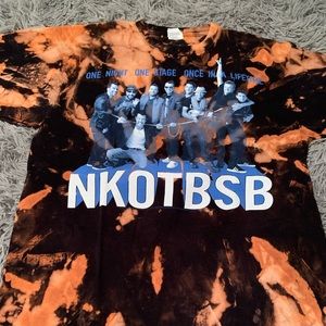 Bleach Dyed NKOTBSB 2011 Tour Tee Size L